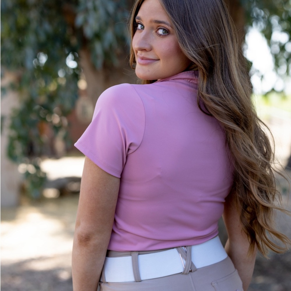 NWT Equestrian beige, button up riding breeches full bottom CM logo on pocket - Picture 8 of 17